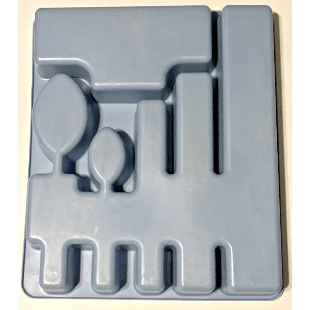 Vtg‎ Rubbermaid Silverware/Flatware/Utensil Holder Tray 2922 Blue 13.75